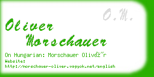 oliver morschauer business card